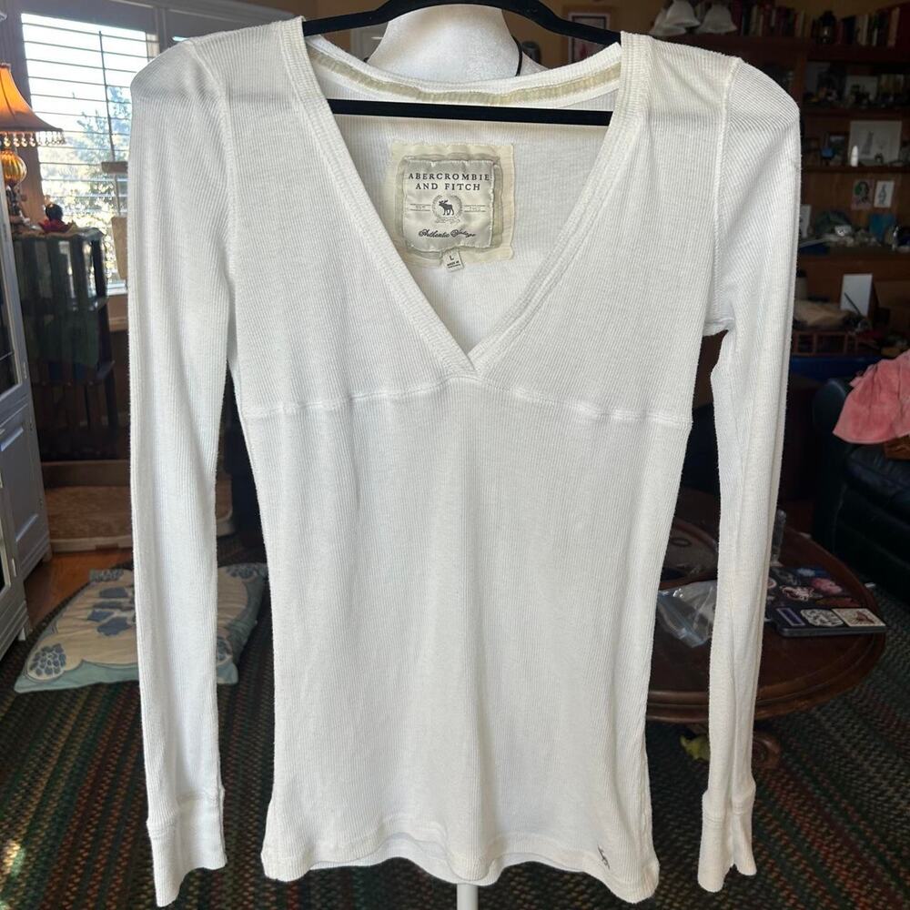vintage y2k Abercrombie fitch white babydoll top